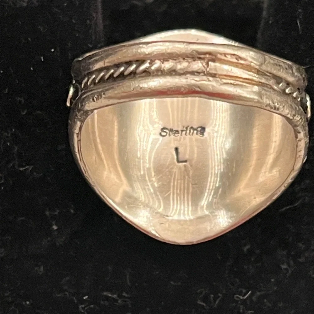 Sterling Turquoise Ring Size 13.5 Native American - Picture 9 of 11